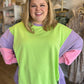 "Sherbet Swirl" Plus Size Neon Sweatshirt