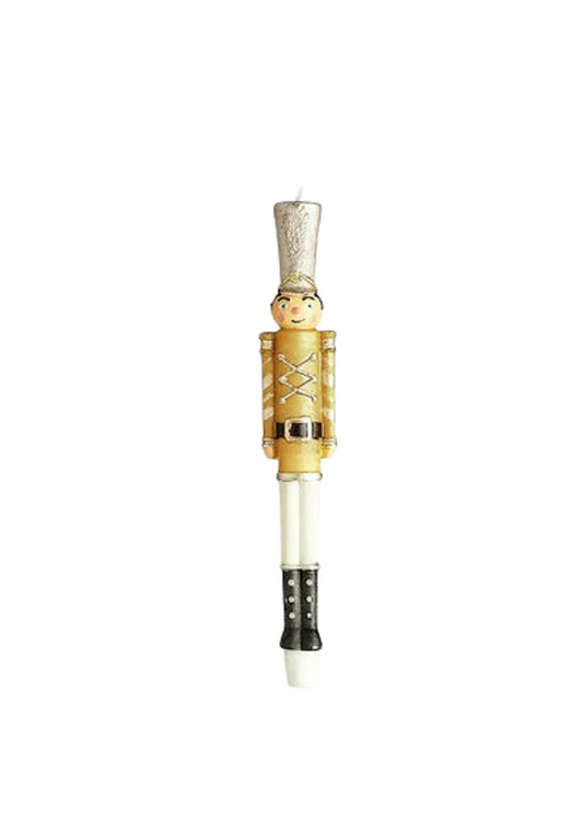 10” Silver & Gold Soldier Taper Candle