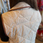 “Snow Bunny” Brown Stripe Scallop Vest