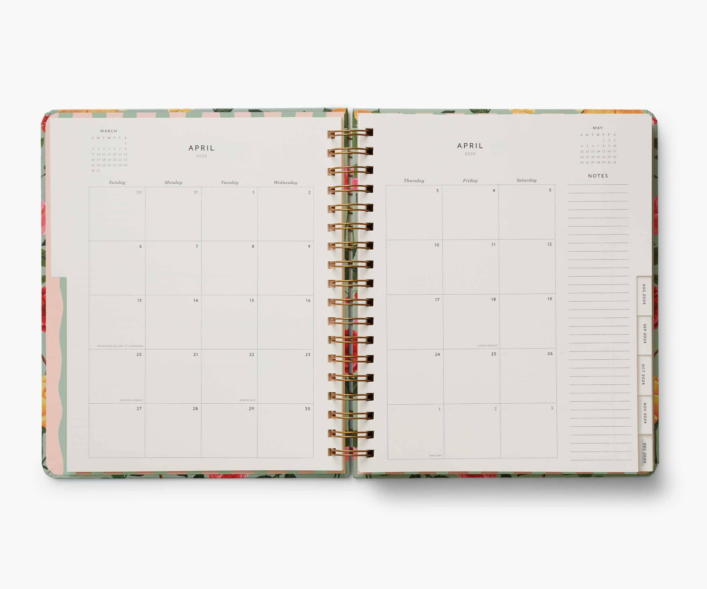 2025 Roses 17-Month Hardcover Spiral Planner | Rifle Paper Co.