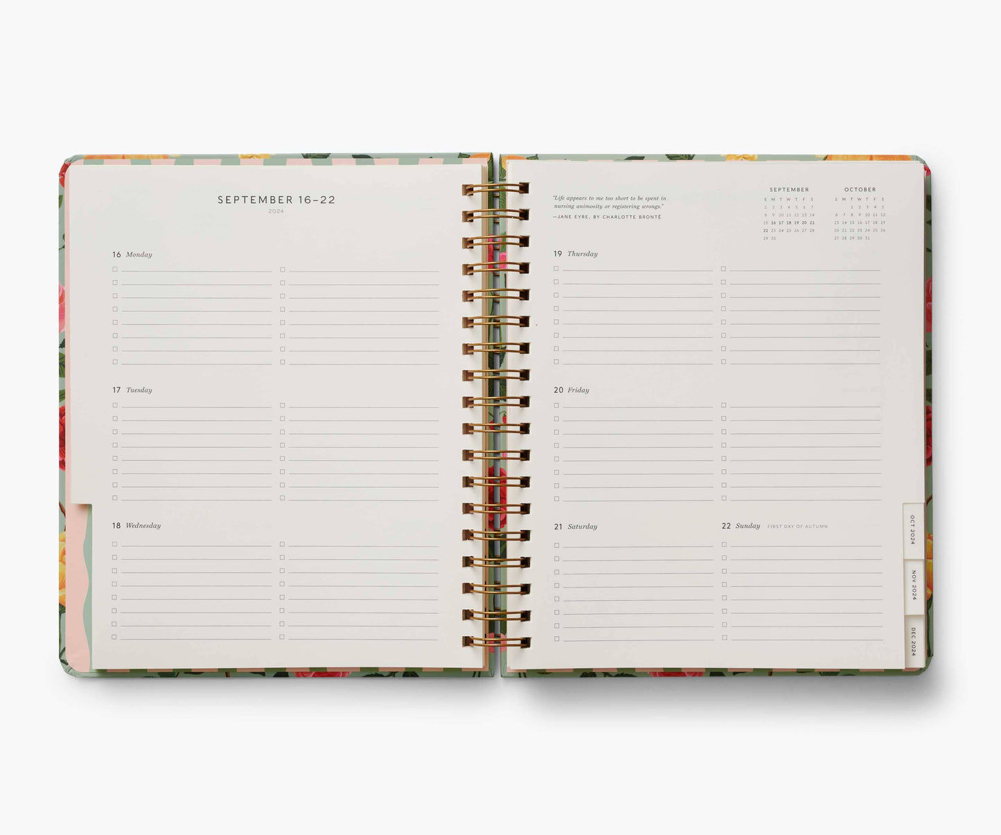 2025 Roses 17-Month Hardcover Spiral Planner | Rifle Paper Co.