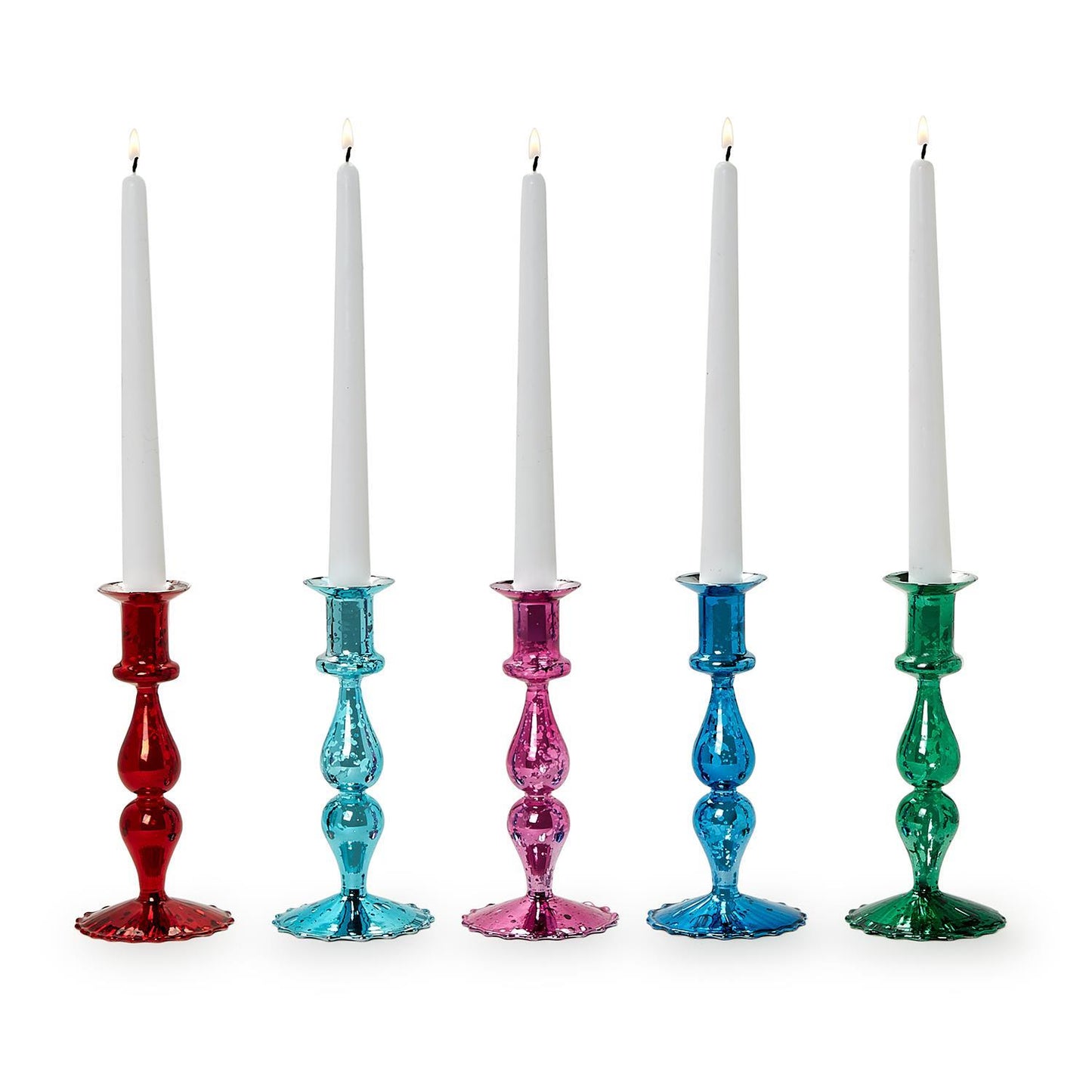 Mercury Glass Taper Candleholders