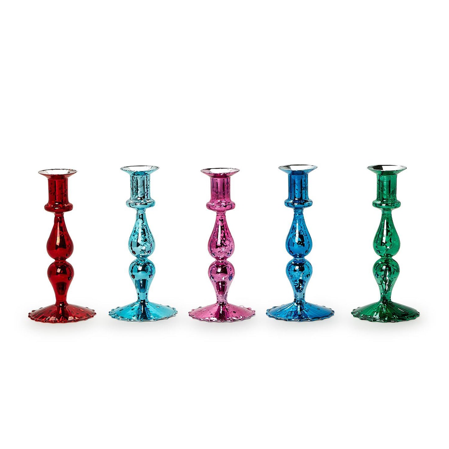 Mercury Glass Taper Candleholders