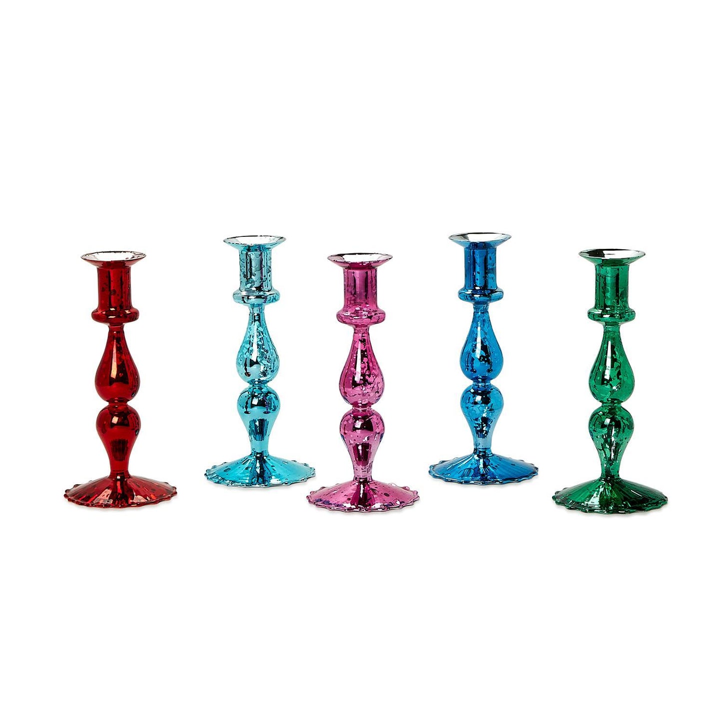 Mercury Glass Taper Candleholders