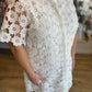 "Lovely in Lace" Curvy White Floral Overlay Dress