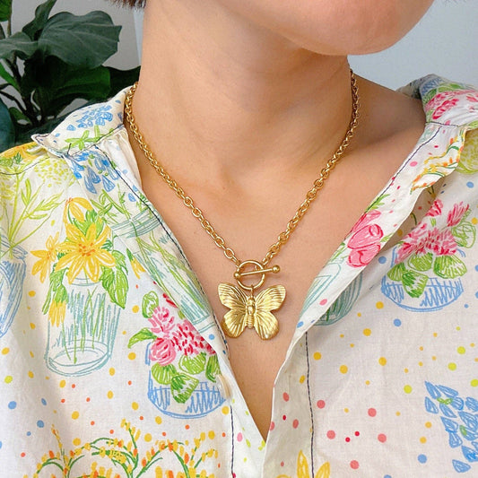 Vintage Butterfly Necklace