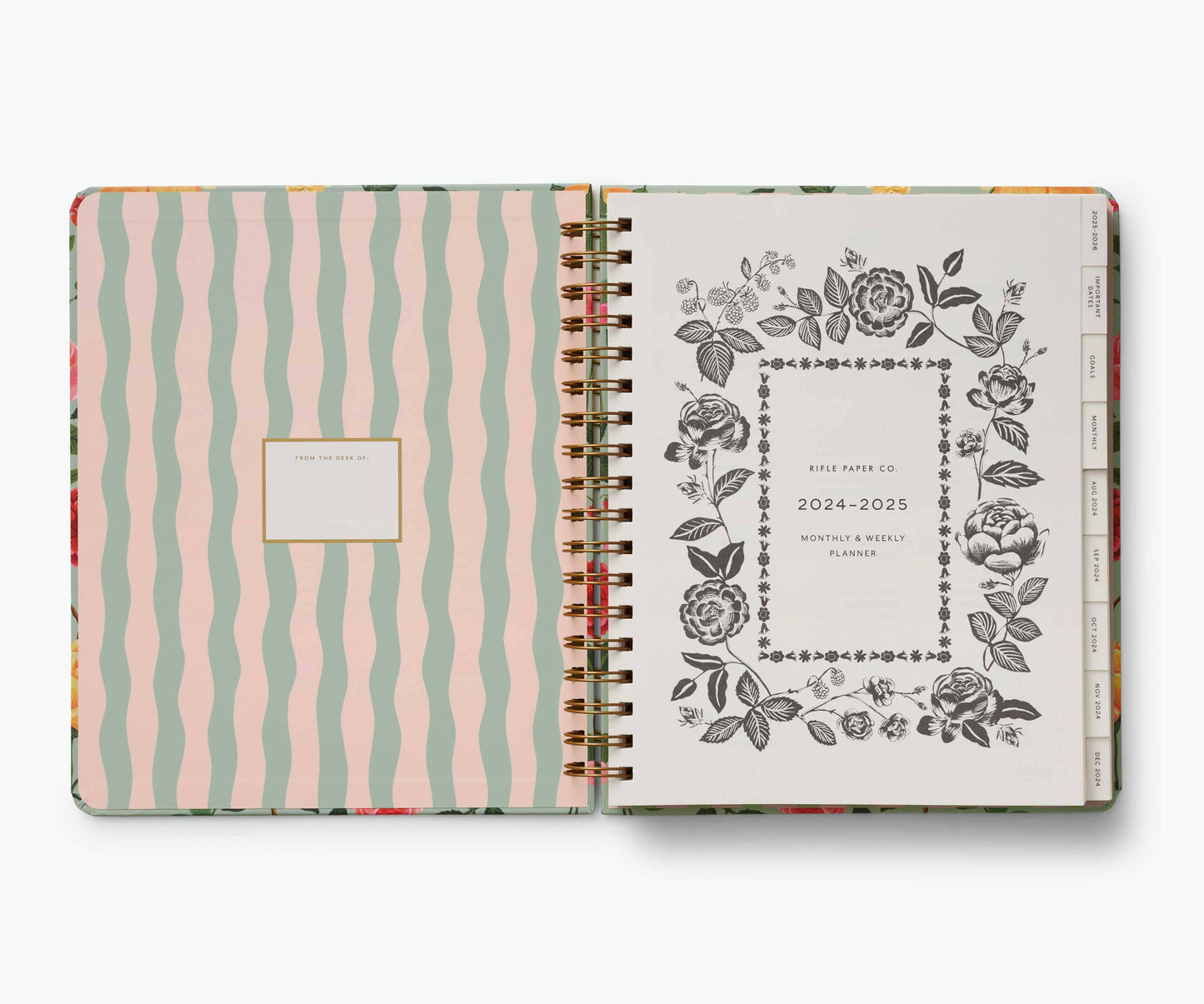 2025 Roses 17-Month Hardcover Spiral Planner | Rifle Paper Co.