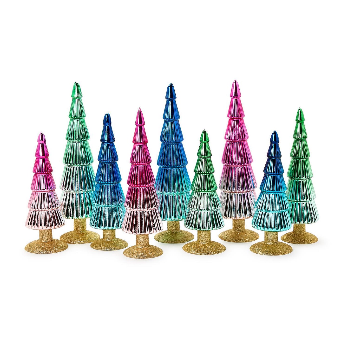 Pink Ombré Glass Christmas Tree