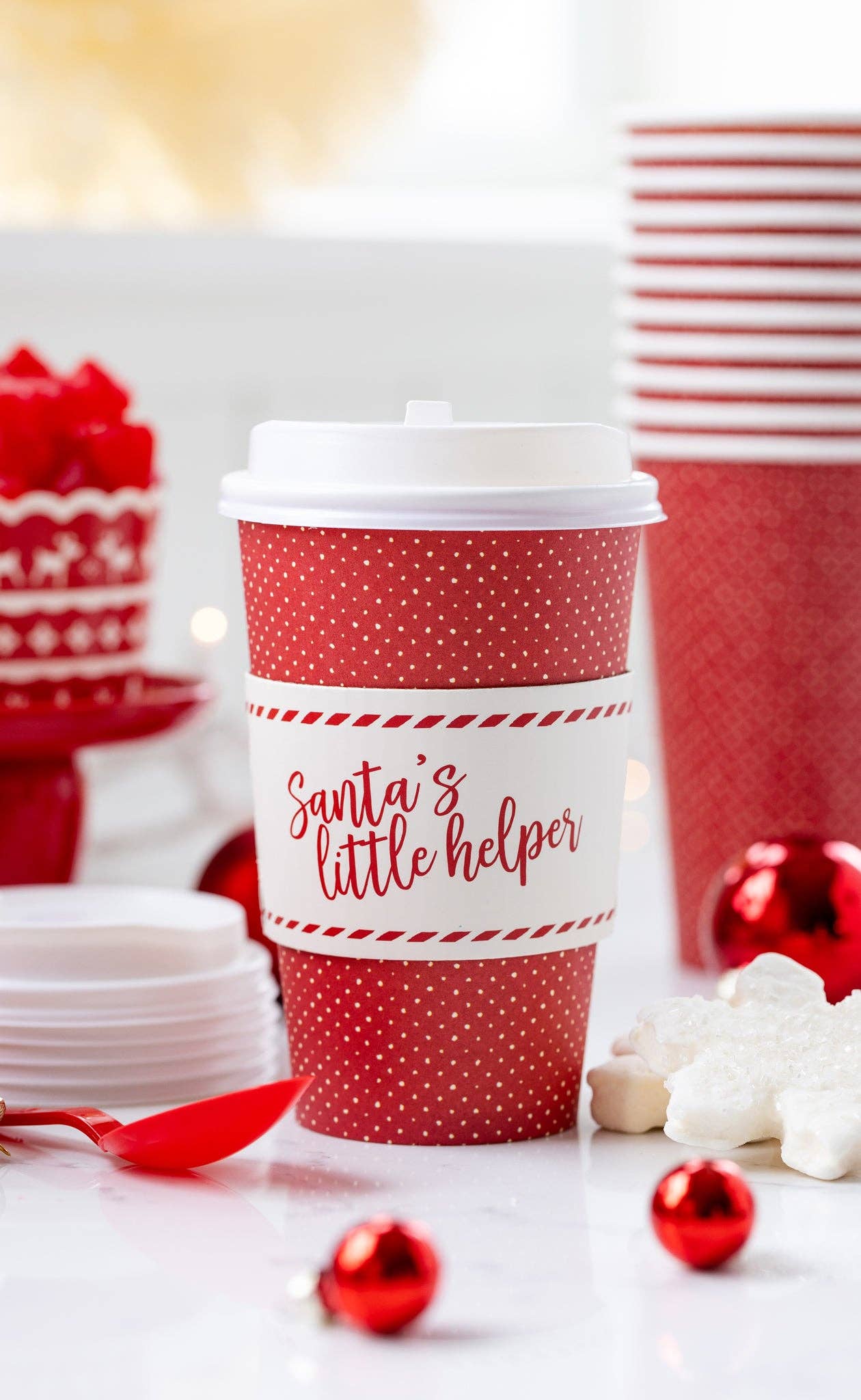 "Santa's Little Helper" To-Go Cups