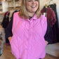 “Snow Bunny” Plus Size Pink Scalloped Vest