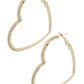 Passionate Embrace Heart-Shaped Gold Earrings (Two Sizes)