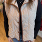 “Snow Bunny” Brown Stripe Scallop Vest