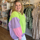 "Sherbet Swirl" Plus Size Neon Sweatshirt