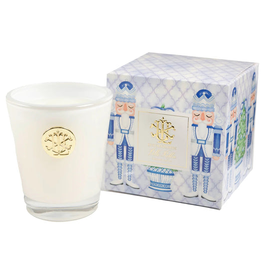 "Della Robbie" Blue Nutcracker Boxed Candle