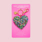 Confetti Acrylic Heart Keychain