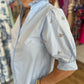 "Like a Diamond" Light Blue Jewel Sleeve Blouse