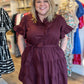 "Love the Wine You're With" Plus Size Merlot Dress