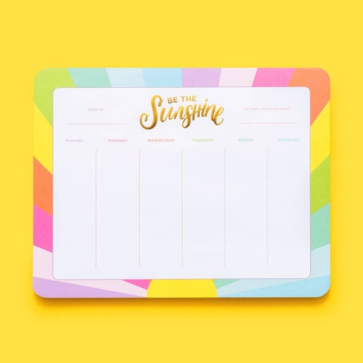 Weekly Planner - "Be the Sunshine"
