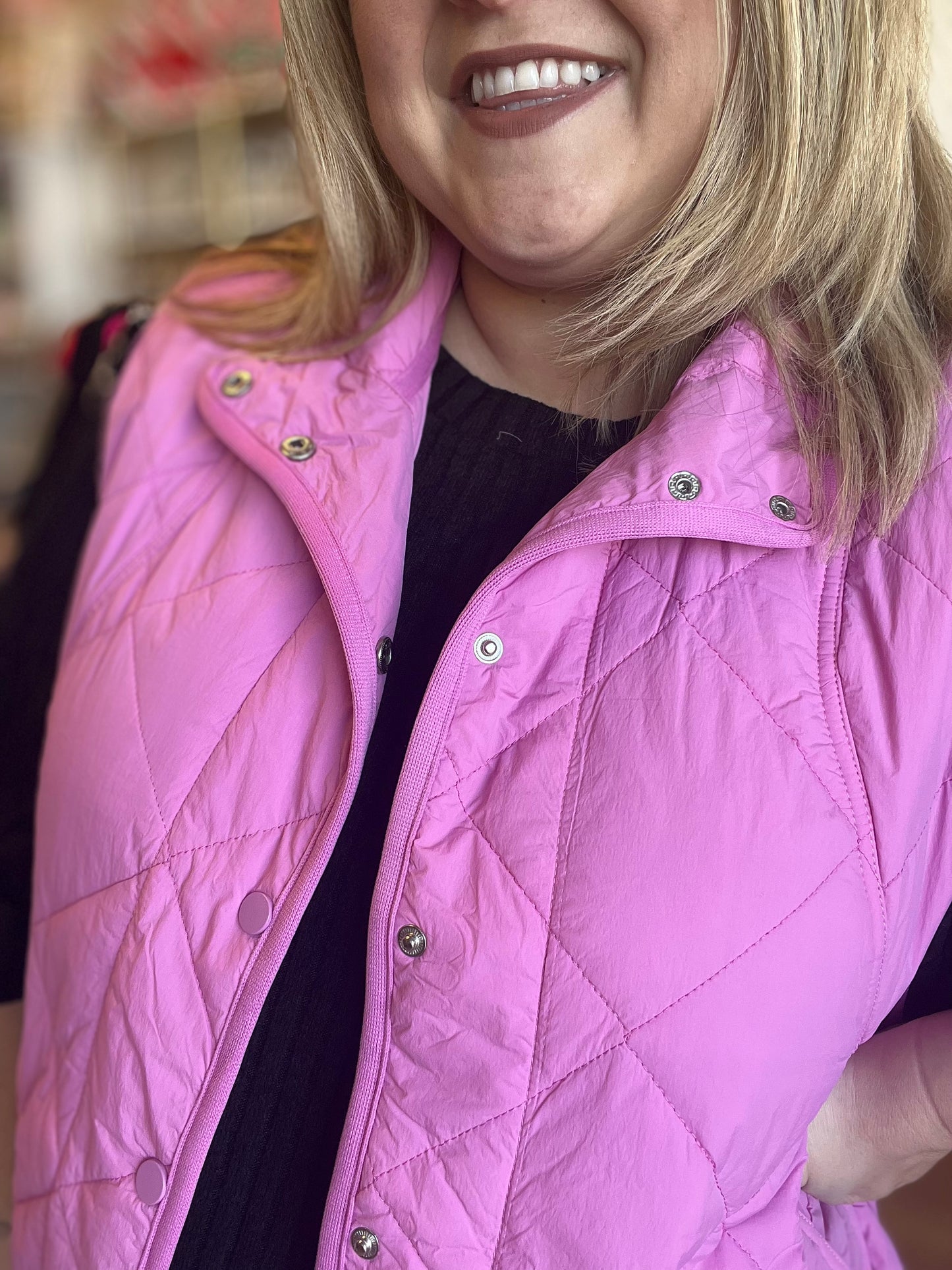 “Snow Bunny” Plus Size Pink Scalloped Vest