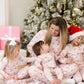 Mommy & Me Vintage Santa Pink Pajamas