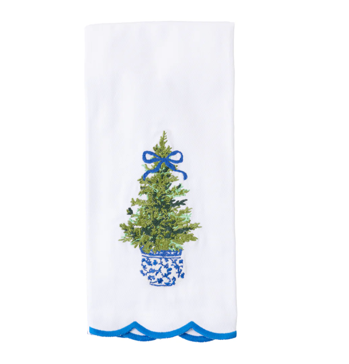 Fancy & Festive Scalloped Tea Towel