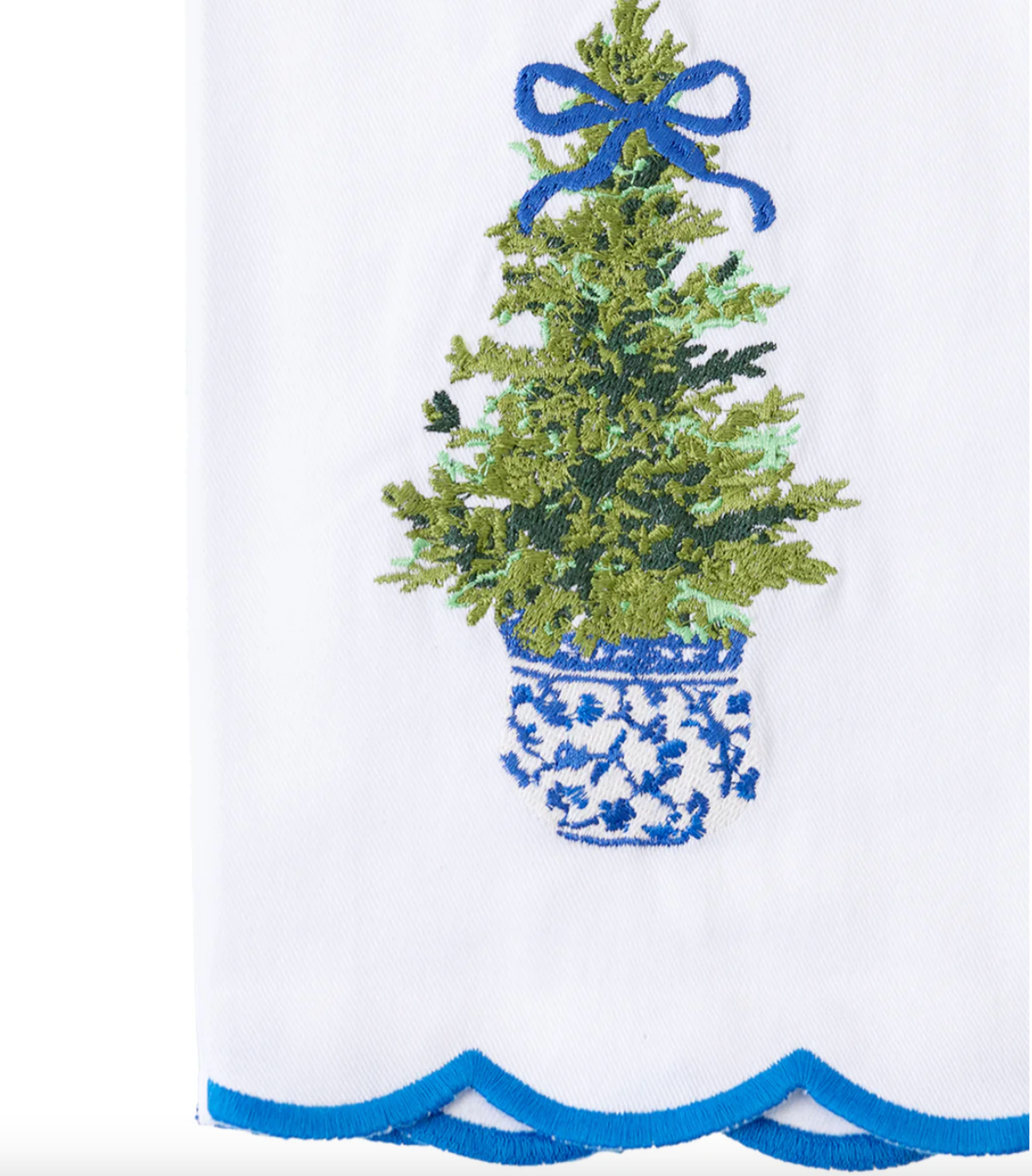 Fancy & Festive Scalloped Tea Towel