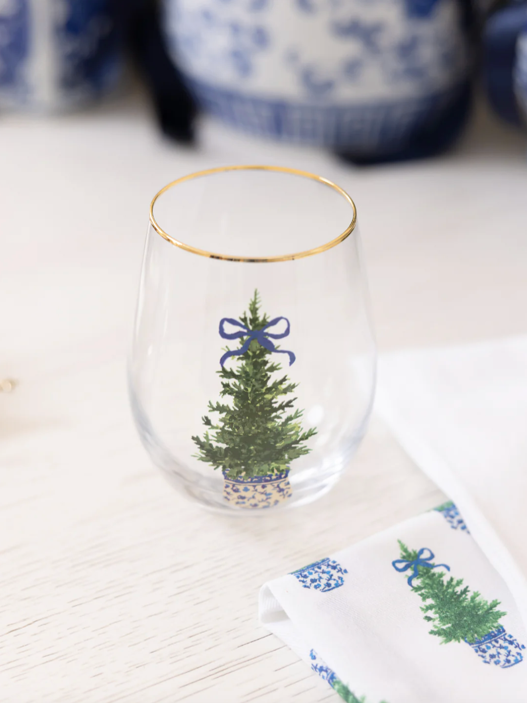 Fancy & Festive Tree Wine Glass