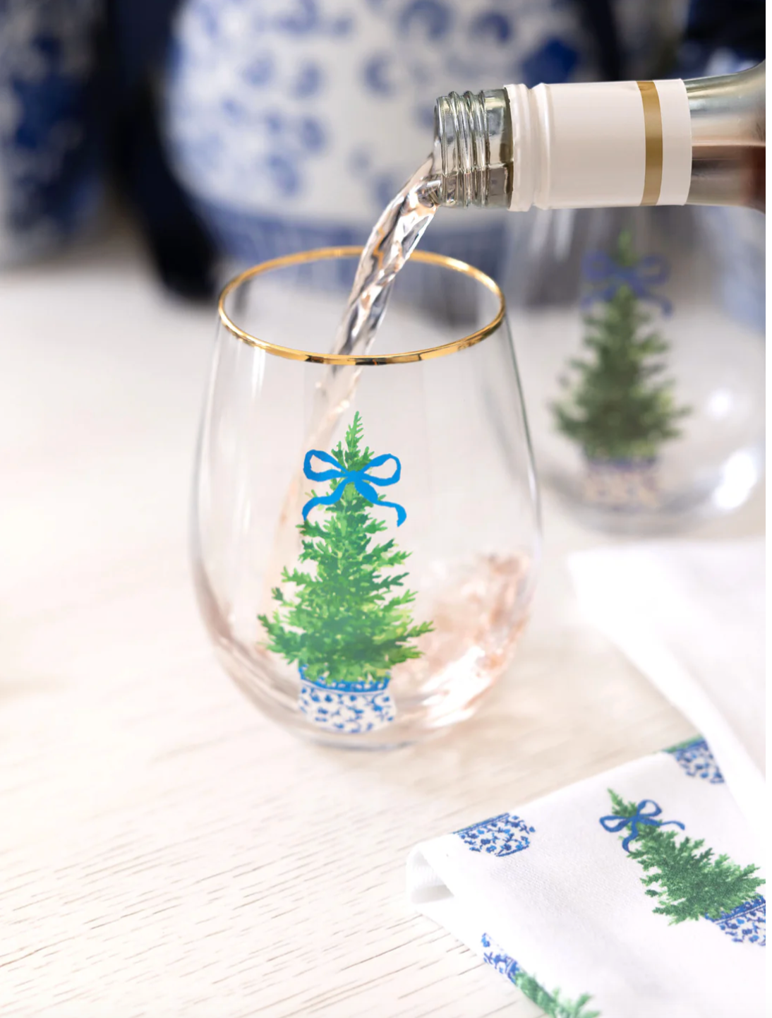 Fancy & Festive Tree Wine Glass