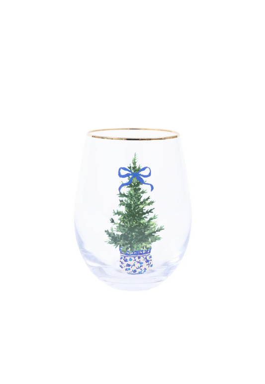 Fancy & Festive Tree Wine Glass