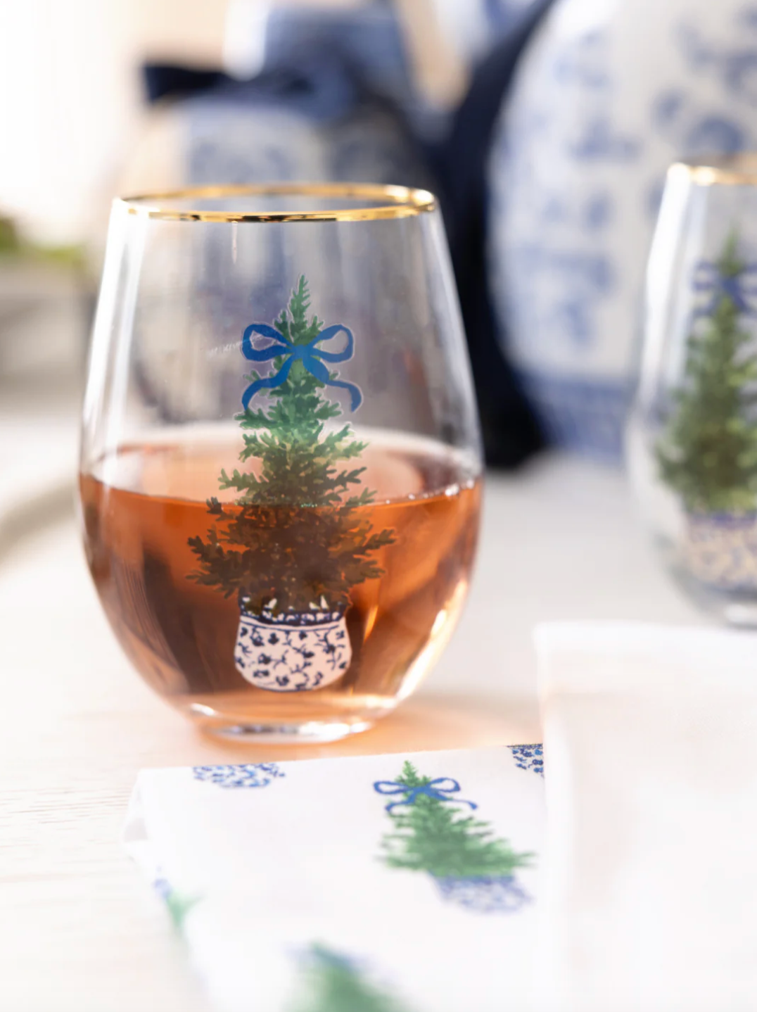 Fancy & Festive Tree Wine Glass