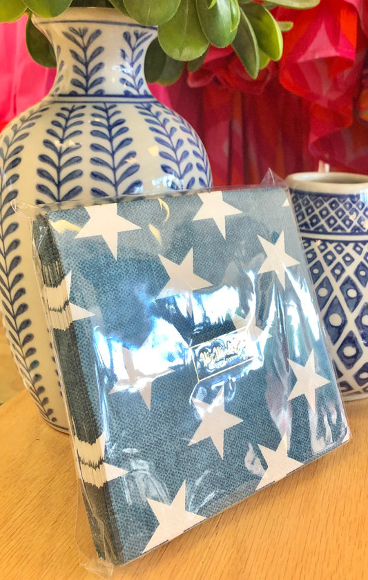 Navy Star Patriotic Cocktail Napkins