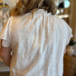 "Cover Me in Sunshine" White Eyelet Scalloped Blouse