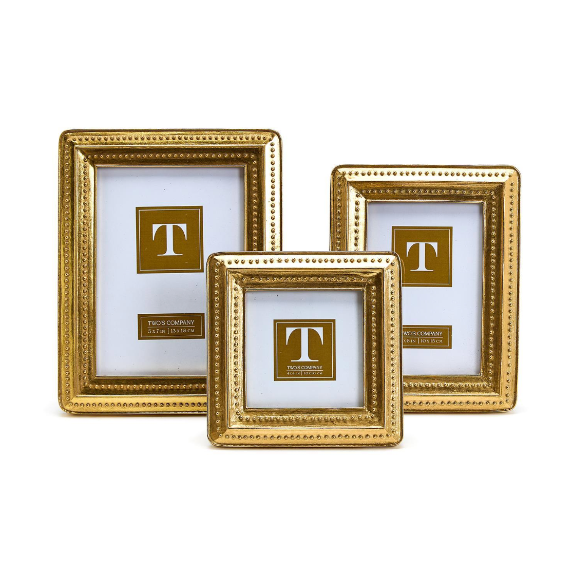 Gold Beaded Picture Frame