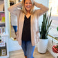 "Kissed by Cashmere" Lightweight Taupe Cardigan