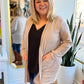 "Kissed by Cashmere" Lightweight Taupe Cardigan