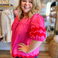 "Sweet Springtime" Pink & Red Ric Rac Tunic Top