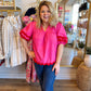 "Sweet Springtime" Pink & Red Ric Rac Tunic Top