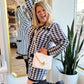 "We'll Always Have Paris" Houndstooth Sweater Dress