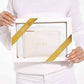 "Beautiful Bride" Metallic White Leather Clutch Set