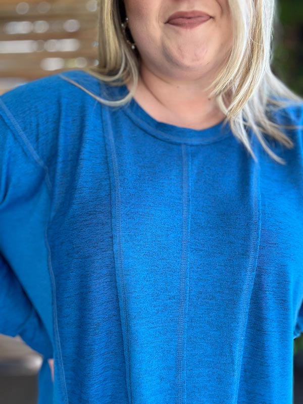 "No Summer Blues" Plus Size Dolman Sleeve Top