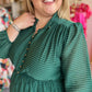 "Wildest Dreams" Forest Green Plus-Size Button Dress