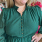 "Wildest Dreams" Forest Green Plus-Size Button Dress