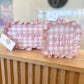 Pink Gingham Ruffle Tote