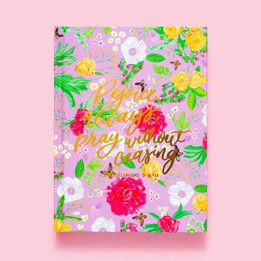 "Pray Without Ceasing" Floral Notebook
