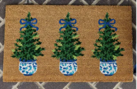 Fancy & Festive Tree Door Mat