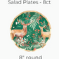 Christmas Forest Wavy Paper Salad Plate