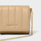 Kendra Quilted Mini Tan Crossbody