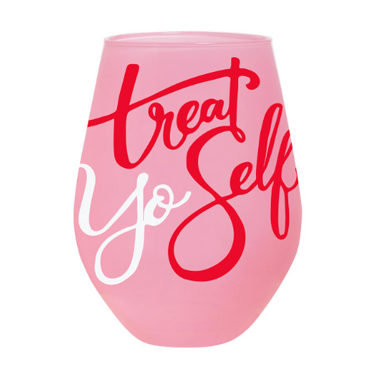 "Treat Yo Self" Jumbo Wine Glass