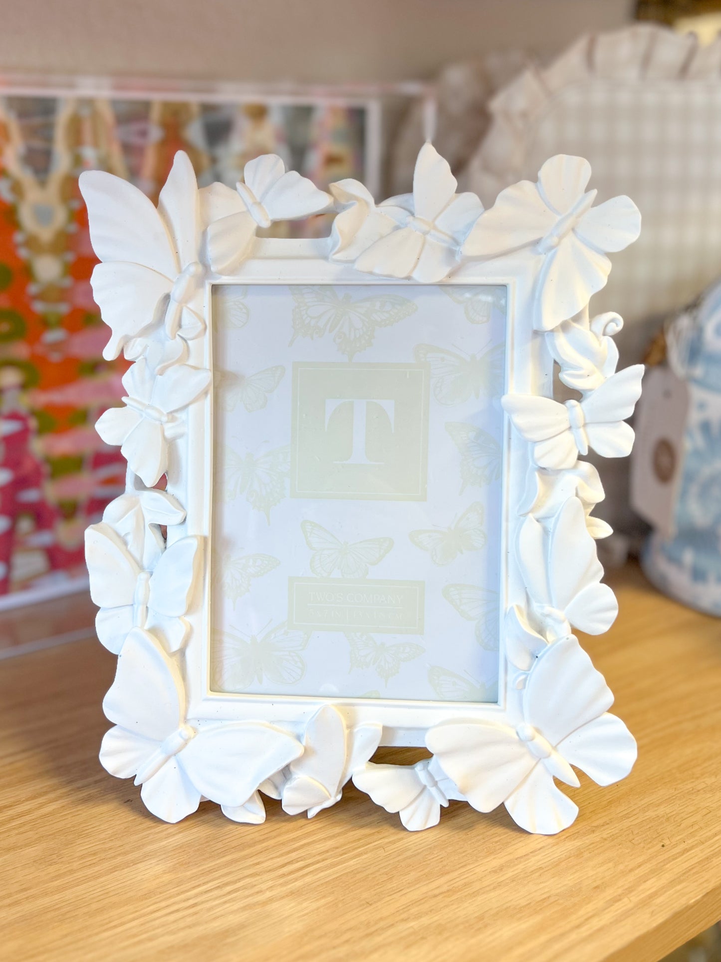 White Butterfly Photo Frame