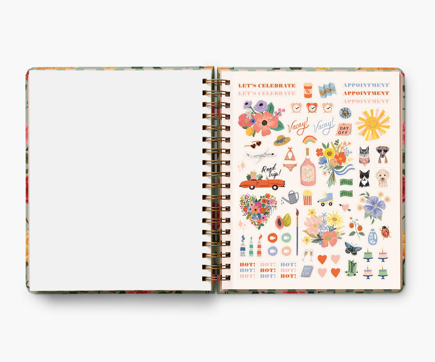 2025 Roses 17-Month Hardcover Spiral Planner | Rifle Paper Co.